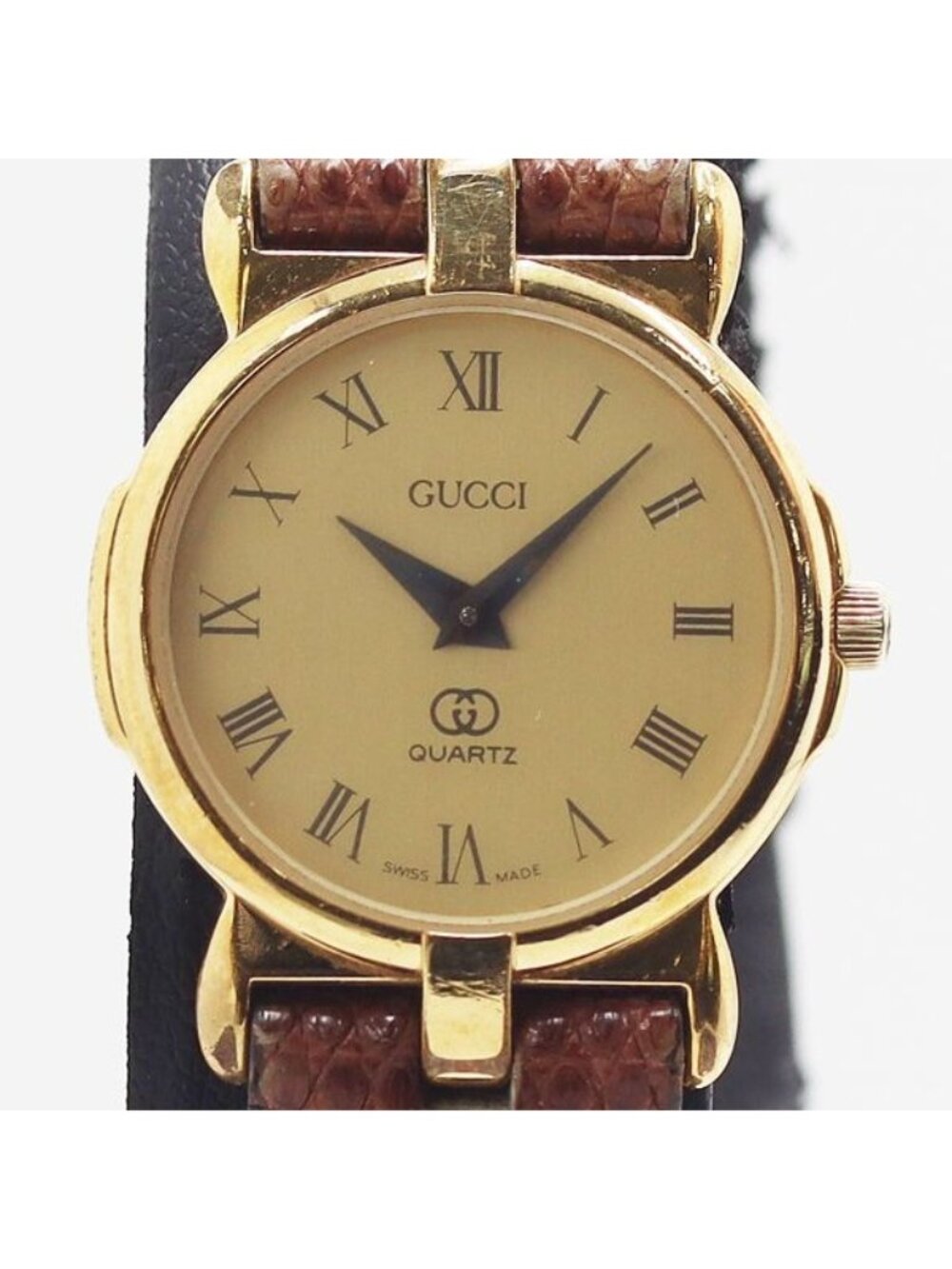 Gucci Quartz Gold Dial Watch Nam - Picture 1 of 4